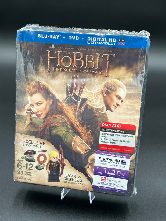 LEGO The Hobbit The Desolation of Smaug Blue Ray DVD with Legolas Greenleaf Target Exclusive 33 Piece LEGO Set Sealed