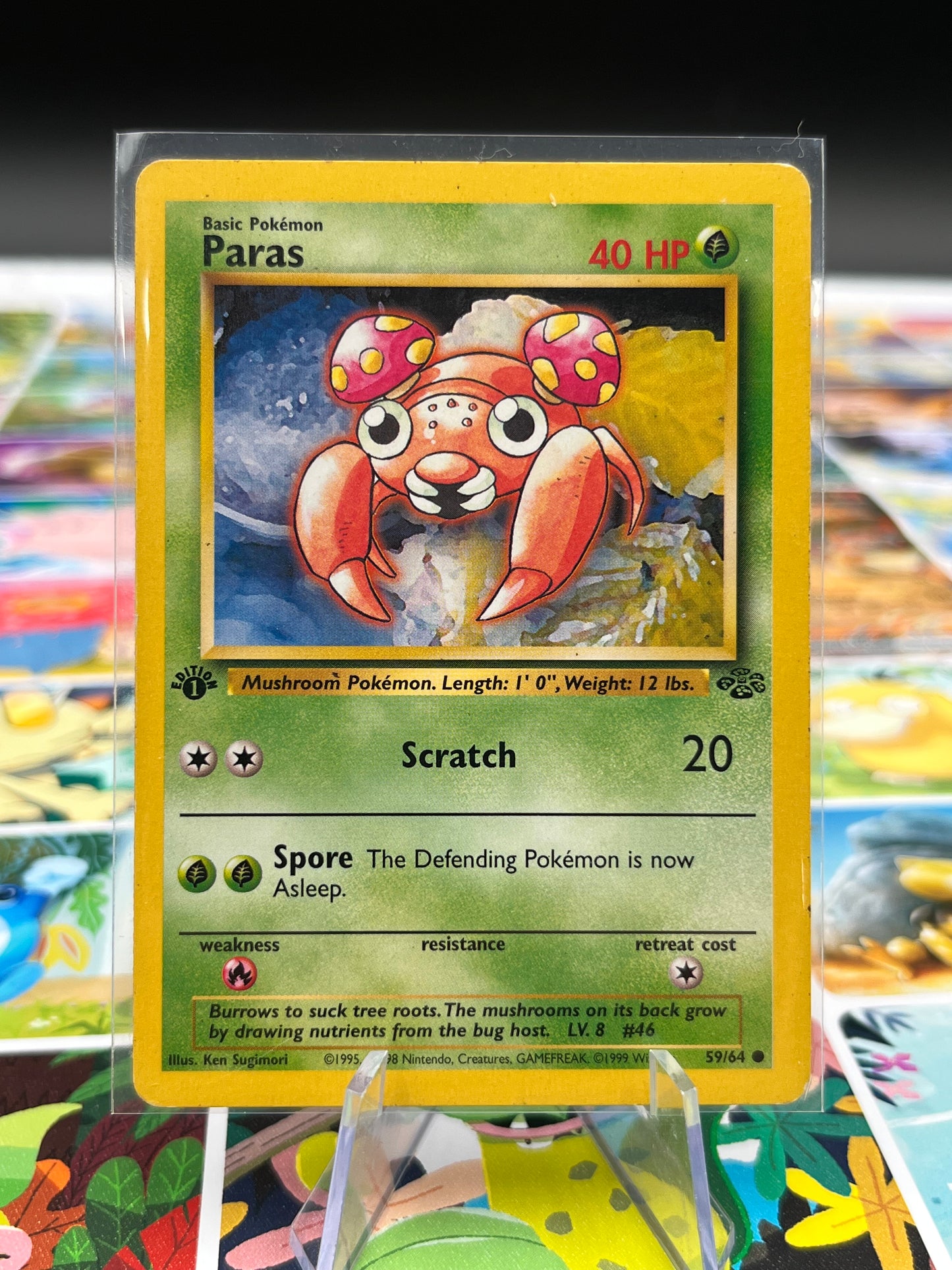 Paras 1st Edition 59/64 - Jungle (JU) Pokémon Card TCG