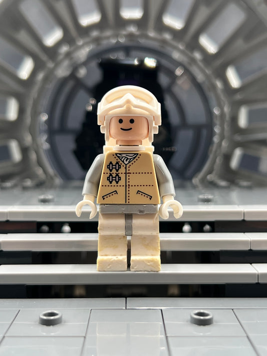 Hoth Rebel *Damaged - Light Nougat Head, White Visor Snow Goggles Item No: sw0252 LEGO Star Wars Minifigure Set 7749