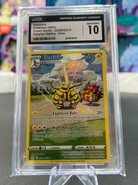 CGC 10 Electivire GG08/GG70 - Crown Zenith: Galarian Gallery (CRZ:GG) Graded Pokémon Card