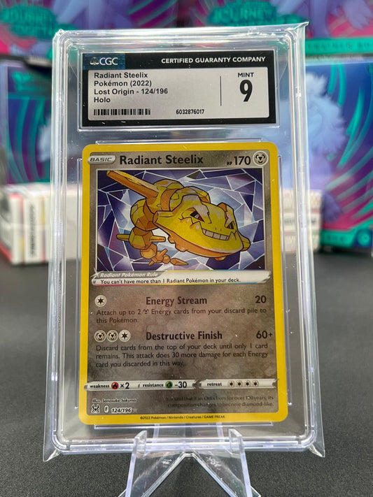 CGC 9 Radiant Steelix - SWSH11: Lost Origin (SWSH11) Graded Pokémon Card