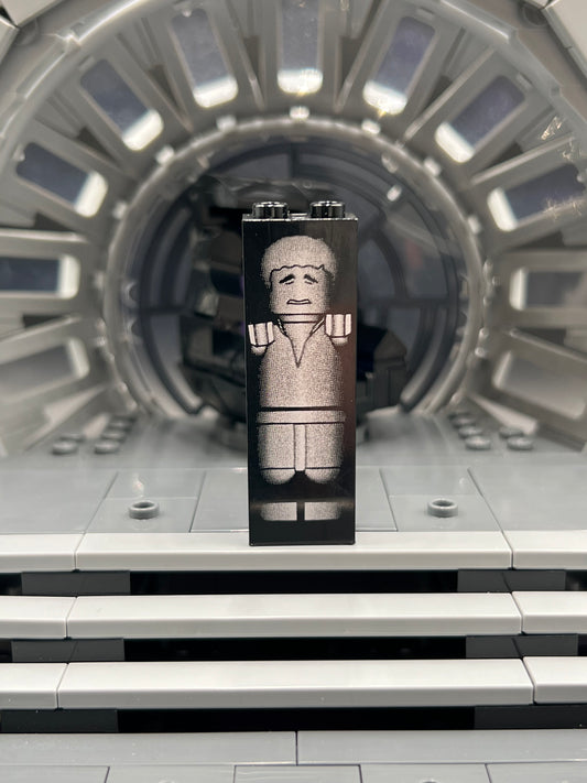 Brick 1 x 2 x 5 with Han Solo in Carbonite Pattern Item No: 2454ps5  Alternate Item No: sw0984 LEGO Star Wars Minifigure Set 6209