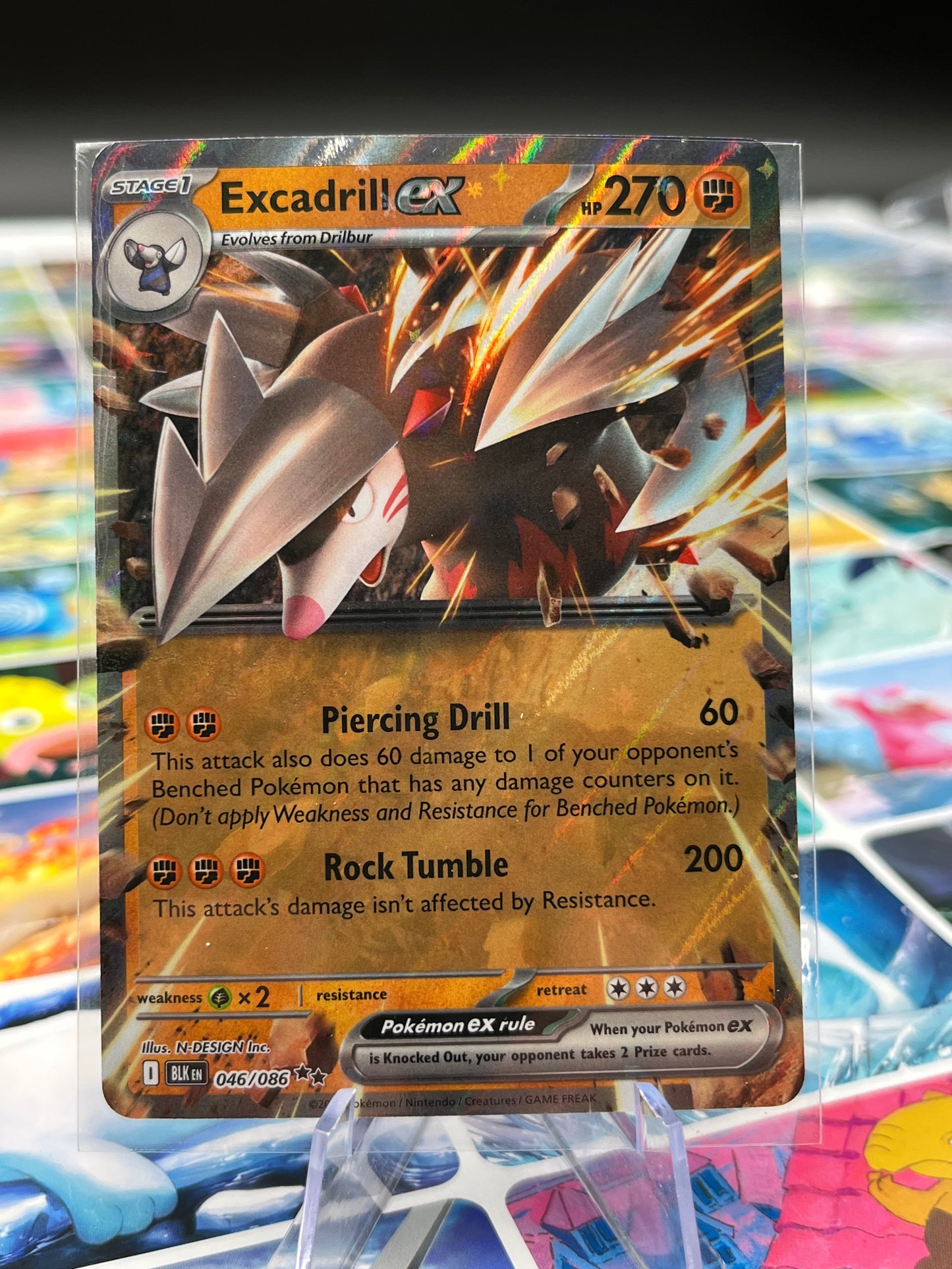 Excadrill ex - 046/086 - SV: Black Bolt (BLK) Pokémon TCG
