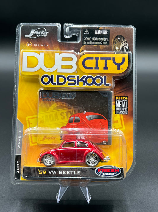Jada Dub City Old Skool Wave 1 1959 VW Beetle 59 Volkswagen Bug Red 001 1:64