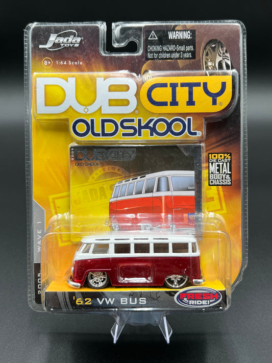 Jada Dub City Old Skool 1962 62 VW Microbus Volkswagen Bus Red Diecast 1/64 racinmason789 r