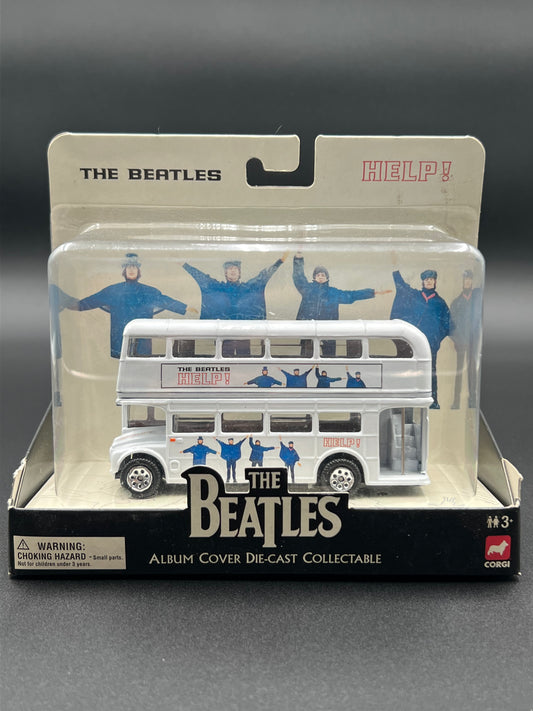CORGI The Beatles HELP! ALBUM COVER Car LONDON Double-Decker Bus WHITE Die Cast