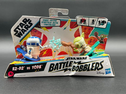 Hasbro Star Wars Battle Bobblers - R2-D2 and Yoda Action Figures (E8032) Damaged Box