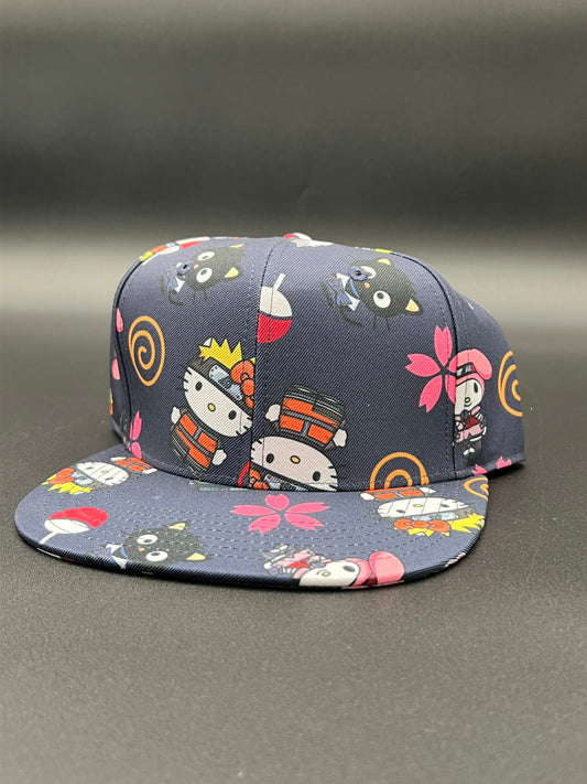 Bioworld Naruto Shippueden X Hello Kitty Hat Cap Adjustable Snapback Adult New