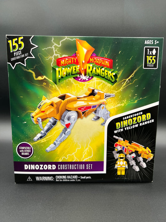 Mighty Morphin Power Rangers - Sabertooth Dinozord Construction Set- Hasbro NEW