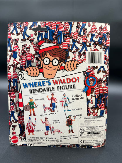 Where's Waldo Pirate Bendable Figure Mattel 1991 New With Grip and Clip on Parts