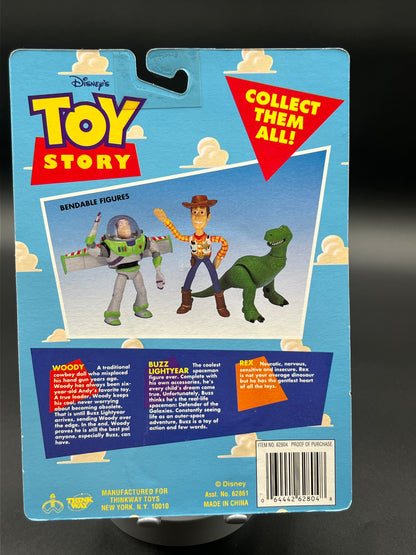 1995 Woody Bendable Figure Toy Story Disney MOC Thinkway Toys