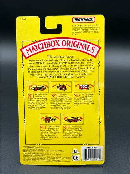 1993 Matchbox Originals Limited Edition Collectors' Series I 1:72 Scale Diecast Vehicle with Authentic Collector Box: The Fire Engine No 9