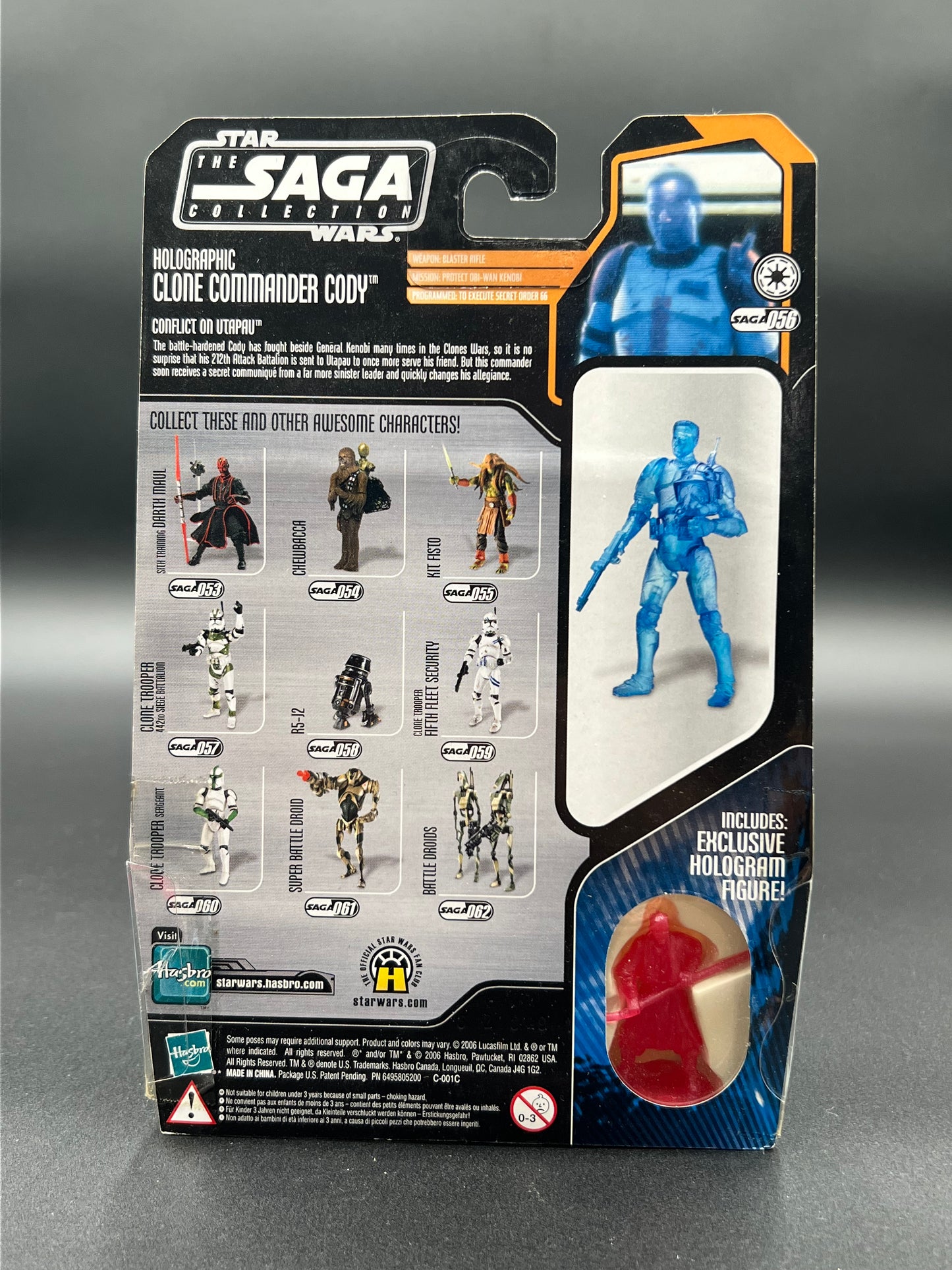 Star Wars The Saga Collection Holographic Clone Commander Cody Action Figure #56
