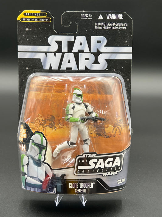 Star Wars Attack of the Clones Trooper Sergeant SAGA 060 Green New
