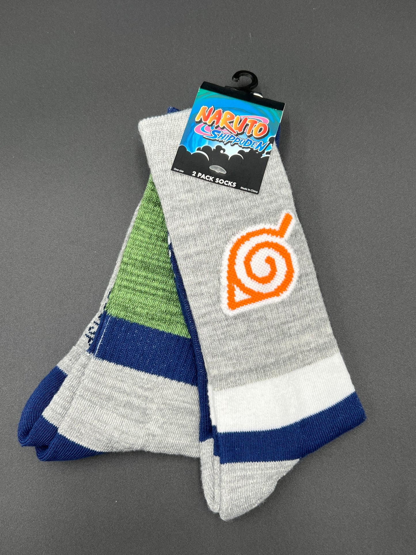 Naruto Shippuden Crew Socks 2 Pair One Size