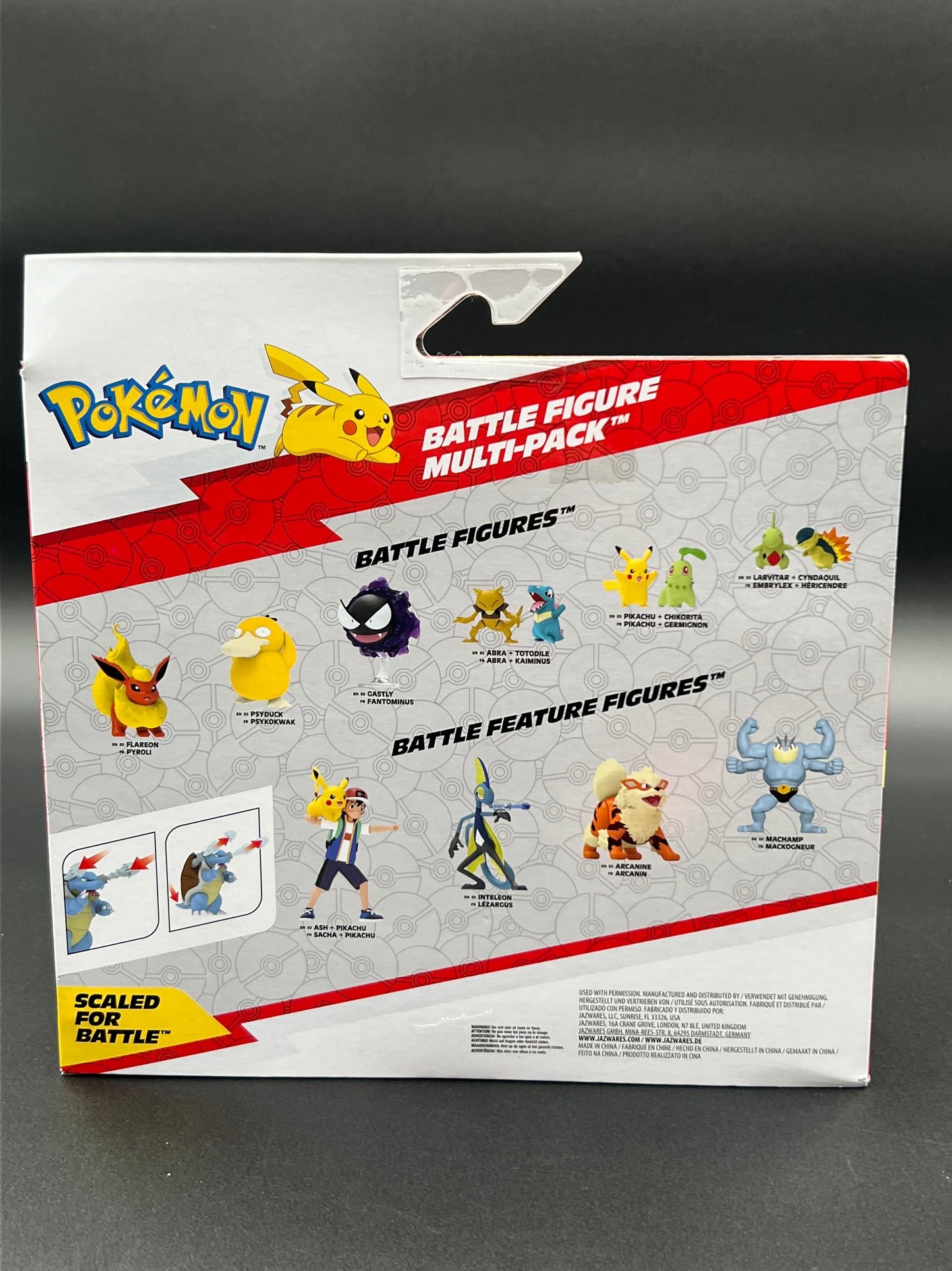 Pokémon Battle Ready Figure Multi-Pack 3-inch (Pikachu, Blastoise, Charmeleon) Dekux Actions Jazwares