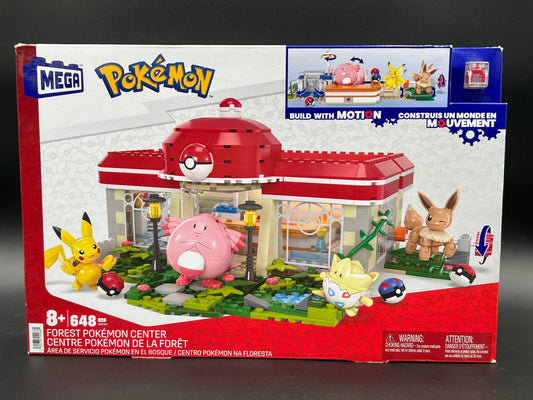 MEGA Pokémon Building Toys Set Forest Pokémon Center with 648 Pieces, 4 Poseable Characters, for Kids