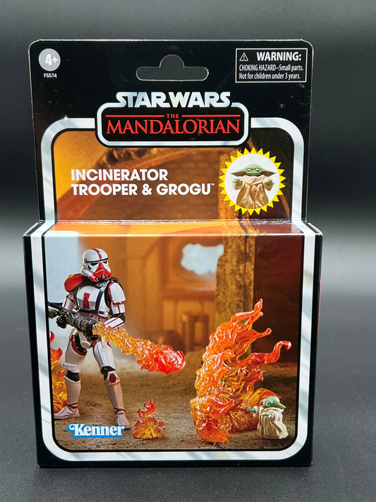 The Vintage Collection Deluxe Incinerator Trooper & Grogu 203768 Star Wars - The Vintage Collection Deluxe Incinerator Trooper & Grogu,Black Hasbro Star Wars