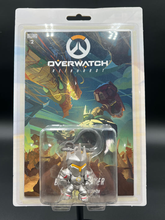 Overwatch Reinhardt Comic Book and Backpack Hanger