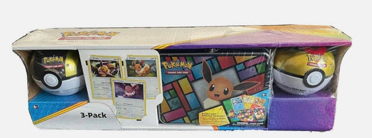 Pokémon TCG: Eevee Collector's Treasure Chest with 2 Poké Ball Tins (3-Pack)
