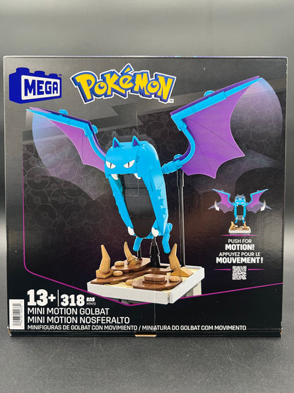 MEGA Pokémon Building Toys Set Mini Motion Golbat with 313 Pieces, Wing Flapping Motion, 5 Inches Tall, for Adult Collectors