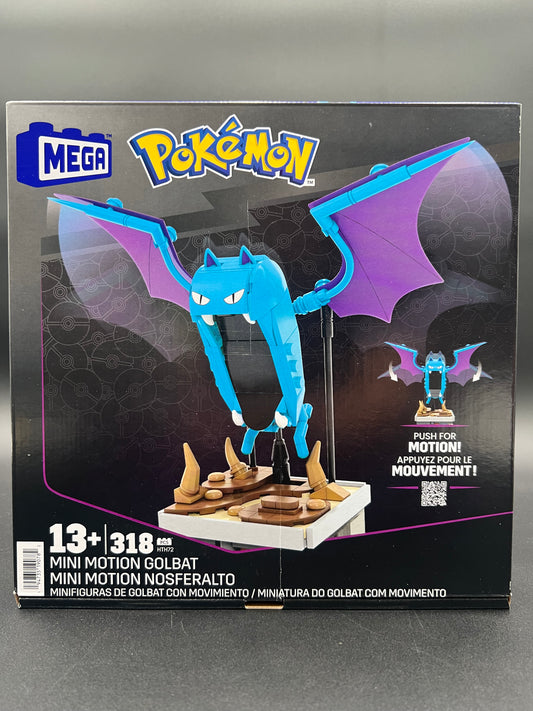 MEGA Pokémon Building Toys Set Mini Motion Golbat with 313 Pieces, Wing Flapping Motion, 5 Inches Tall, for Adult Collectors