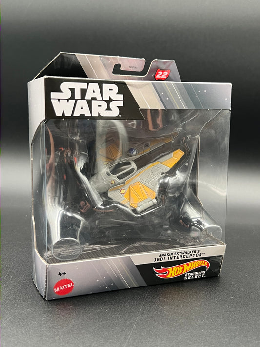 STAR WARS Hot Wheels Starships Select Premium Die-Cast Anakin Skywalkers Jedi Interceptor (HMJ00) #22