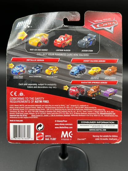 Disney Pixar Cars Metal Vehicles Mini Derby Racers Series 3-Pack Lightning McQueen, Jackson Storm, Rust-Eze Cruz Ramirez (Damaged)