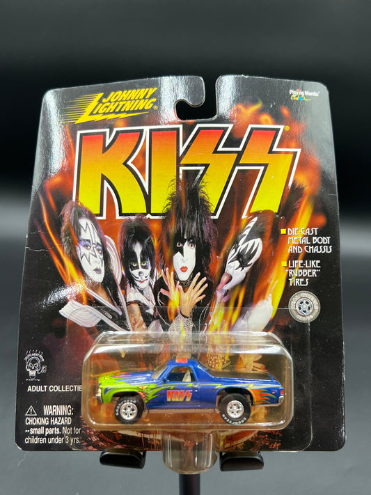 Johnny Lightning KISS Die Cast Johnny Lightning Kiss 1971 El Camino Metal Body and Chassis Real Wheel Series Truck Playing Mantis New