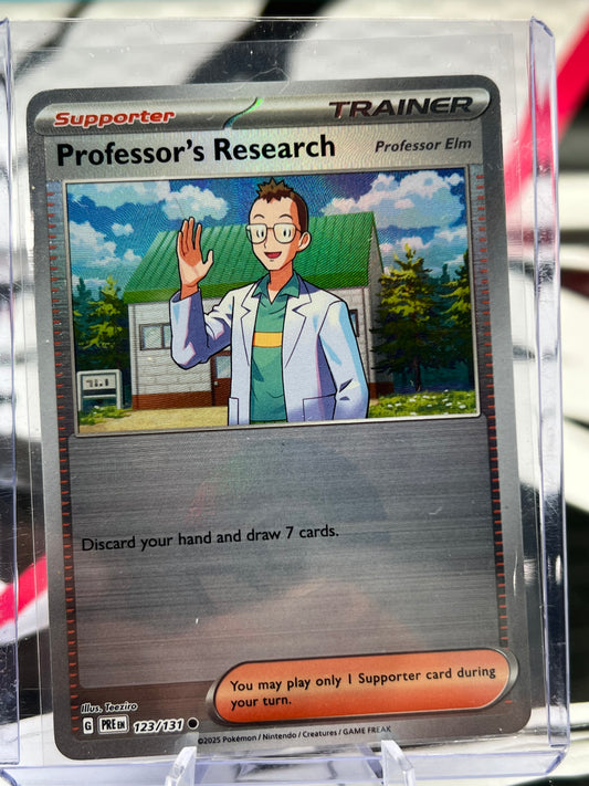 Professor's Research [Professor Elm] (Poke Ball Pattern) - 123/131 - SV: Prismatic Evolutions (PRE) Pokémon TCG