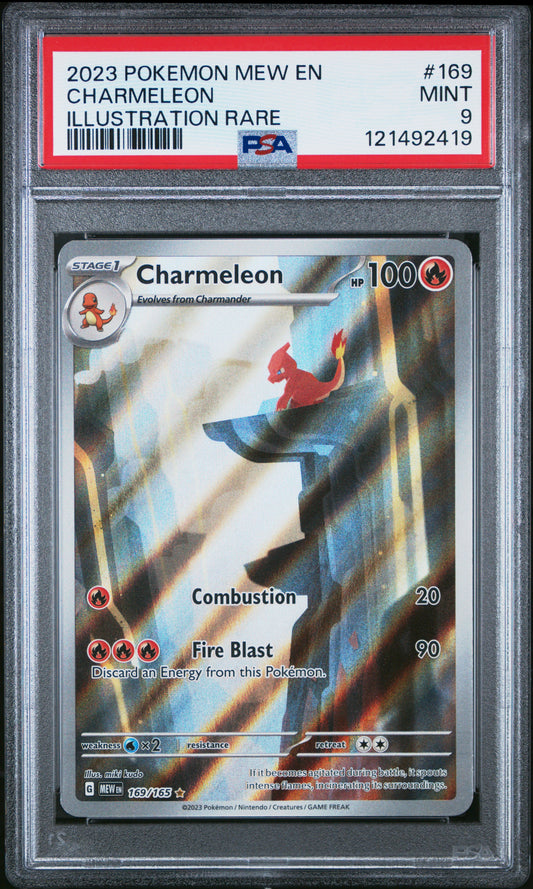 PSA 9 Charmeleon - 169/165 Illustration Rare - SV: Scarlet & Violet 151 (MEW) Pokémon TCG