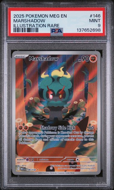 PSA 9 Marshadow - 146/132 - ME01: Mega Evolution (MEG) Graded Pokémon TCG