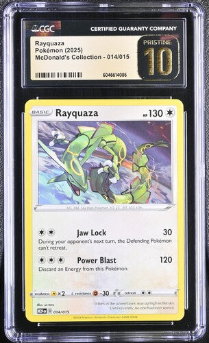 CGC 10 Pristine Rayquaza 014/015 McDonald's Collection Pokémon 2025 English Pokémon TCG
