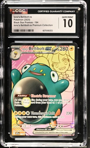 CGC 10 Iono's Bellibolt ex - 194 - SV: Scarlet & Violet Promo Cards (SVP) Graded Pokémon TCG