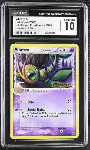 CGC 10 Vibrava Reverse Holo EX Dragon Frontiers Delta Species Graded Pokémon TCG Card