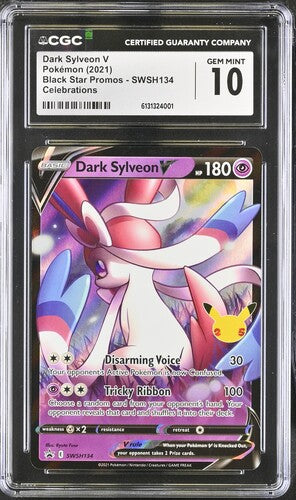 CGC 10 Dark Sylveon SWSH134 Black Star Promo Celebrations Graded Pokémon Card TCG