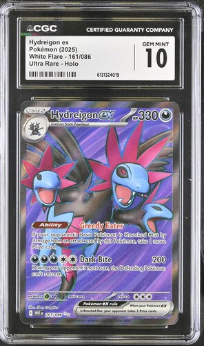 CGC 10 Hydreigon ex - 161/086 - SV: White Flare (WHT) Graded Pokémon Card TCG