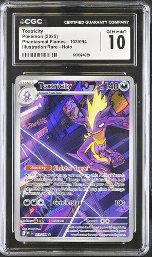 CGC 10 Toxtricity - 103/094 - ME02: Phantasmal Flames (PFL) Graded Pokémon Card TCG