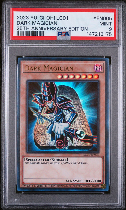 PSA 9 2023 YU-GI-OH! LC01-LEGENDARY COLLECTION: 25TH ANNIVERSARY EDITION EN005 DARK MAGICIAN Graded Yu-Gi-Oh Card TCG