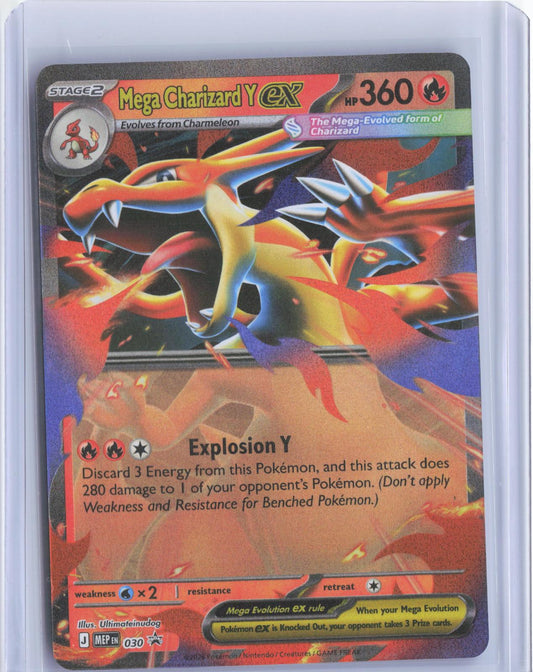 Mega Charizard Y ex 030 Holo ME: Mega Evolution Promo Pokemon Holo TCG Card