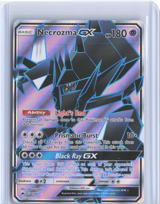 Necrozma GX 134/147 Ultra Rare Burning Shadows Pokemon Holo