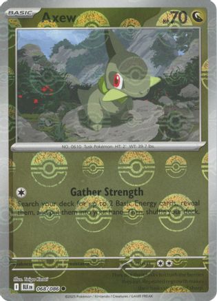 Axew (Poke Ball Pattern) 068/086 Holo Common Black Bolt Pokemon TCG Card