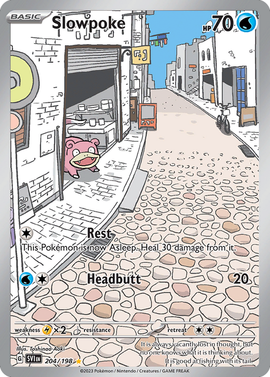 Slowpoke 204/198 Illustration Rare Scarlet & Violet Pokemon Holo