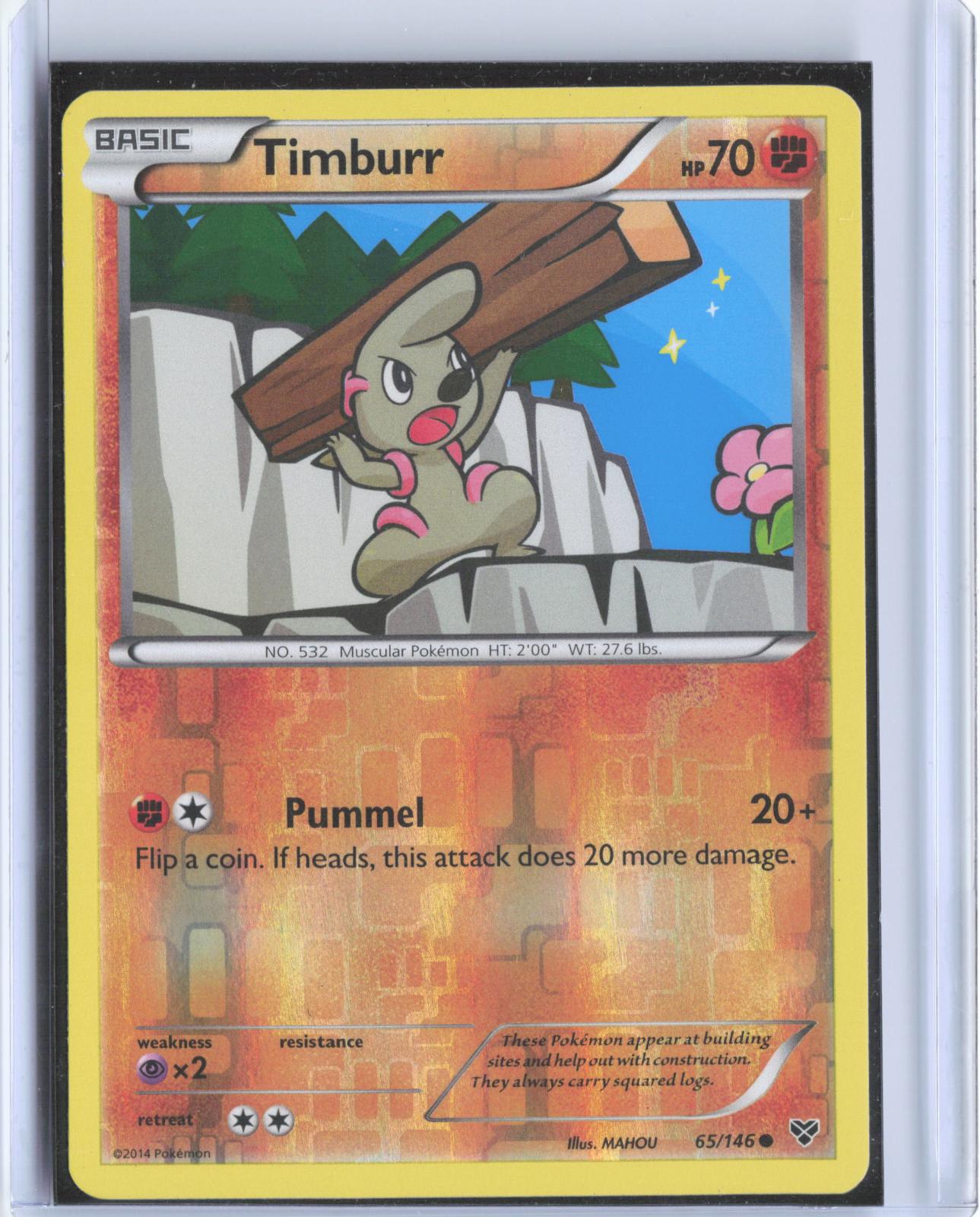 Timburr 65/146 Common XY Pokemon Reverse Holo TCG Card