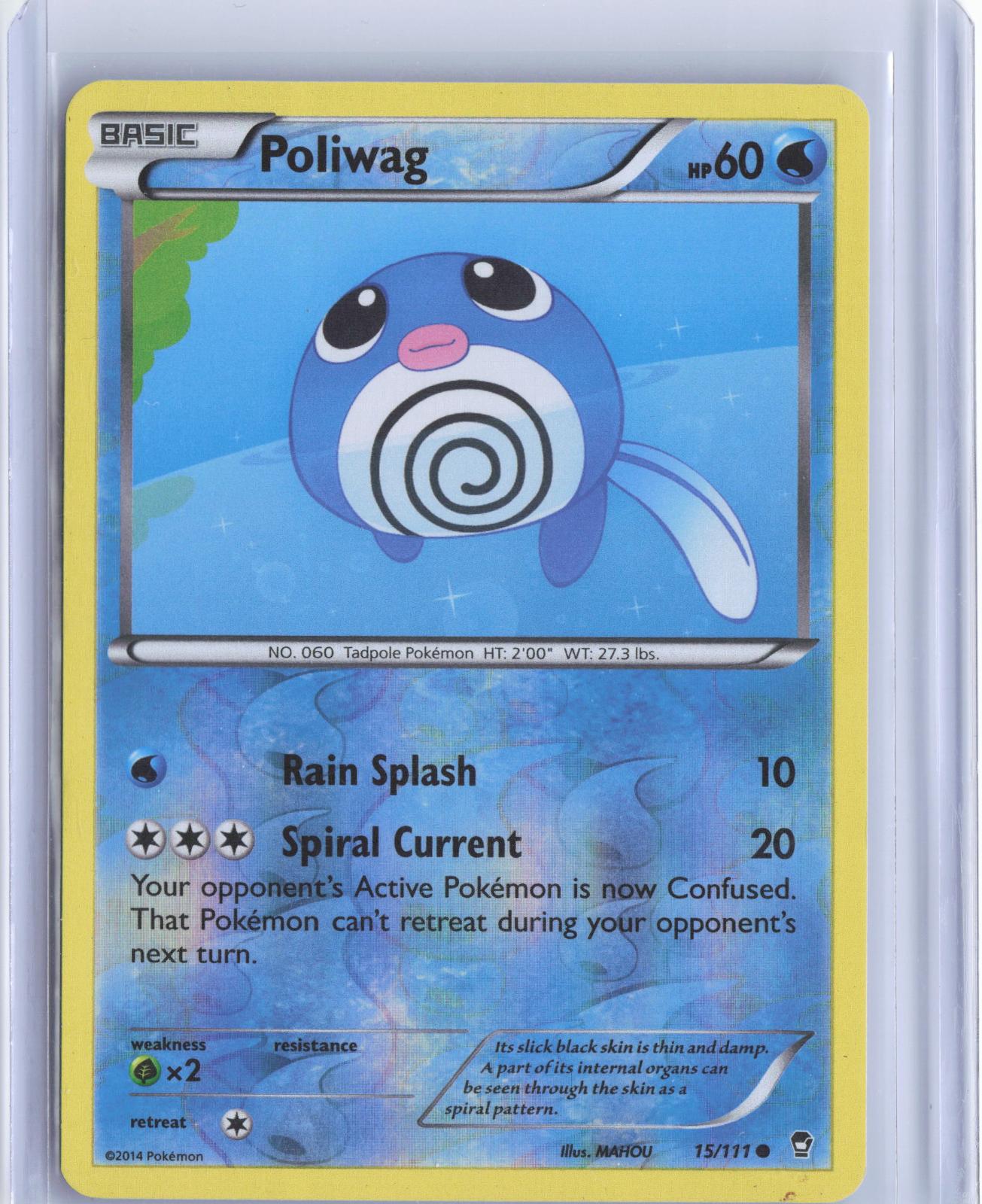 Poliwag 15/111 Common Furious Fists Pokemon Reverse Holo TCG Card