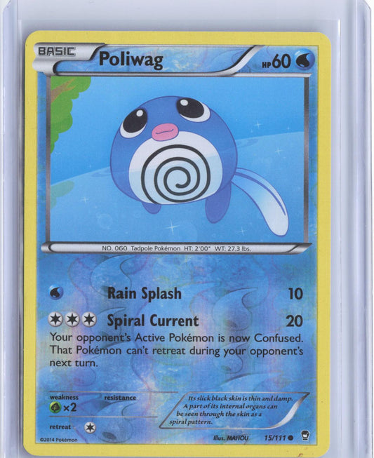 Poliwag 15/111 Common Furious Fists Pokemon Reverse Holo TCG Card