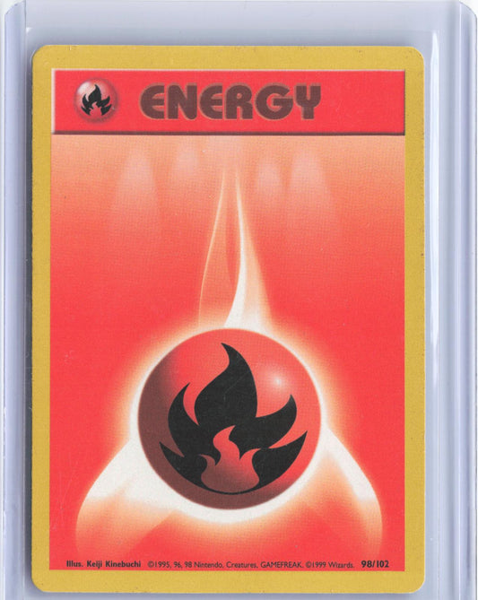 Fire Energy 98/102 Common Base Set Unlimited Pokemon TCG Card