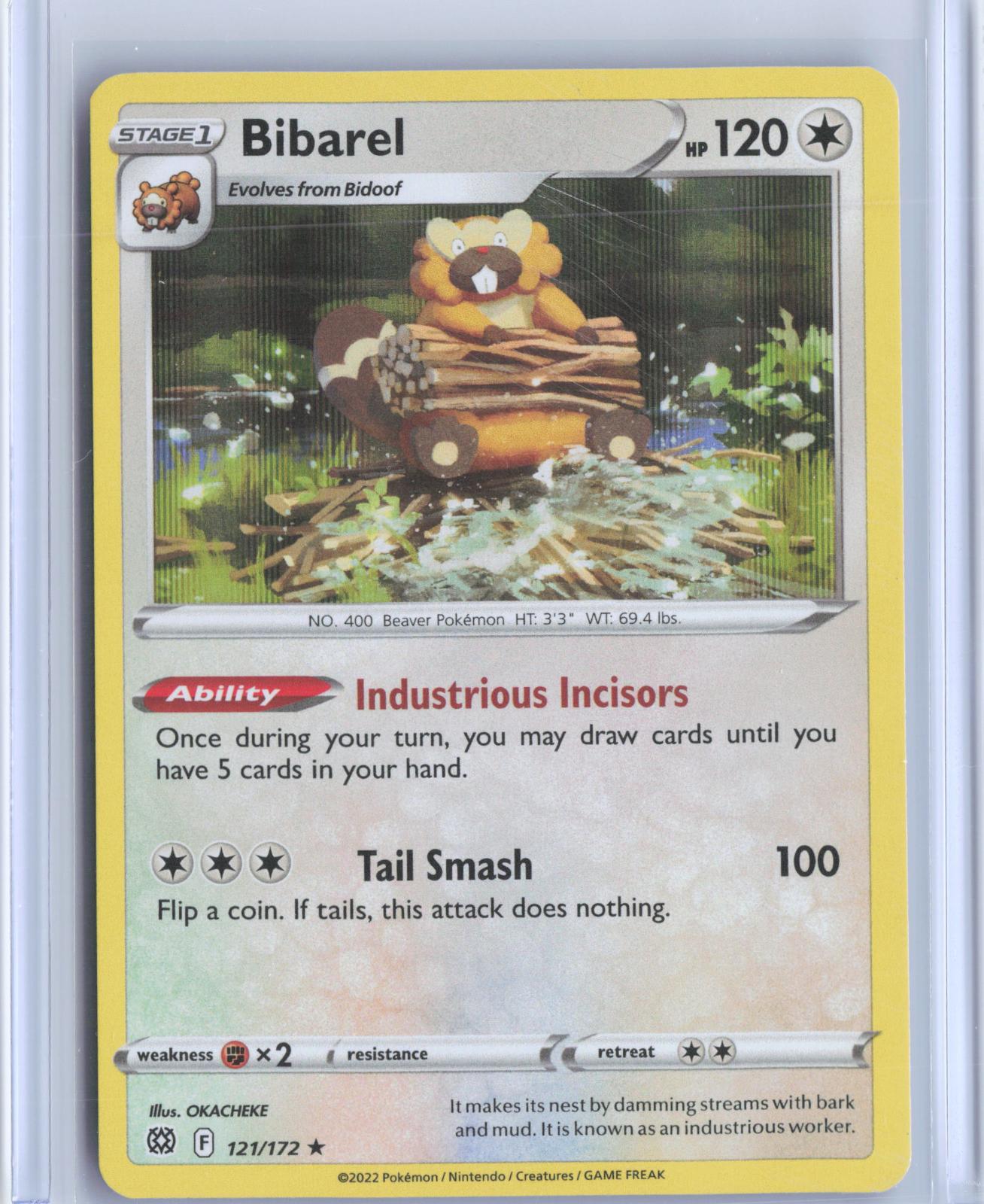 Bibarel 121/172 Holo Rare Brilliant Stars Pokemon