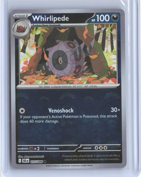 Whirlipede (Poke Ball Pattern) 055/086 Common Black Bolt Pokemon Holo