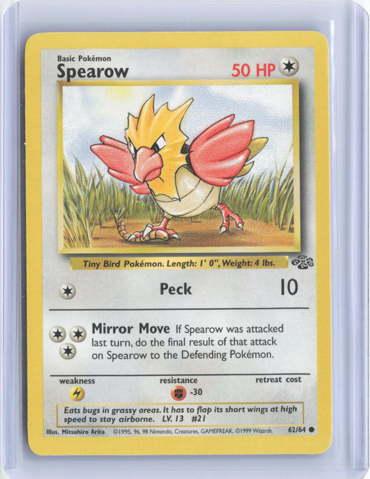 Spearow 62/64 Common Jungle Pokemon Unlimited TCG Card
